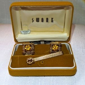 Vintage Swank Cufflinks and Tie Clip
